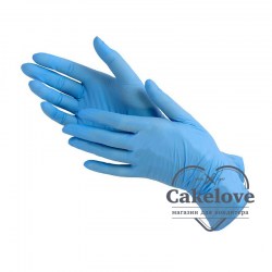 перчатки синие